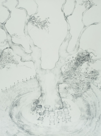 Poetry Reading Under Mango Tree, Hana Rajkovic