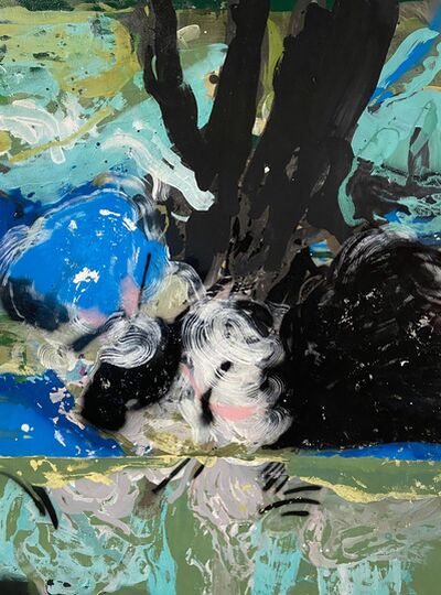 Three white flamingos, Gabriele Zannini