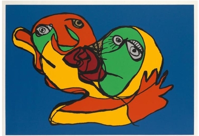 Sky blue  kiss, Karel Appel