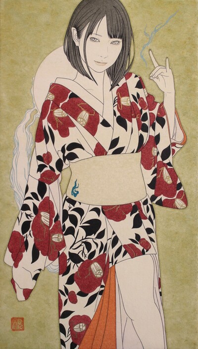 怪ノ画　狐火　Kainoe Kitsunebi Fox, Masachika Kuki 九鬼匡規