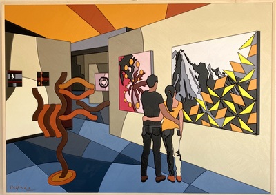 RIPIDI PENDII, Ugo Nespolo